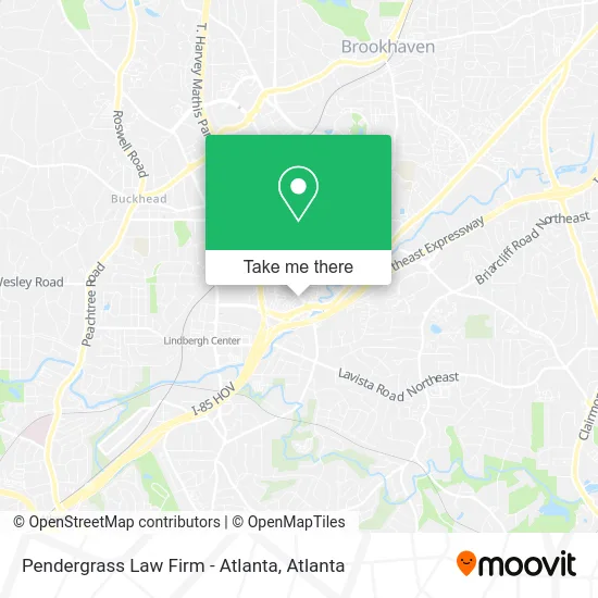Pendergrass Law Firm - Atlanta map
