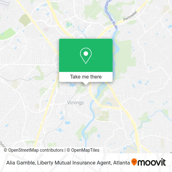 Mapa de Alia Gamble, Liberty Mutual Insurance Agent