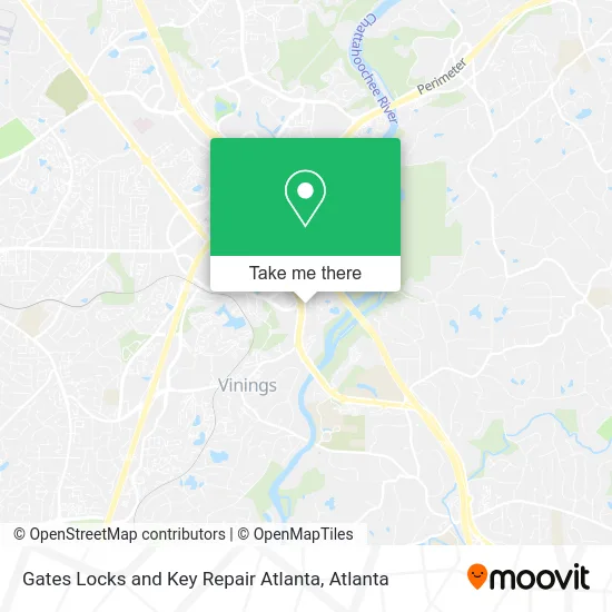 Gates Locks and Key Repair Atlanta map
