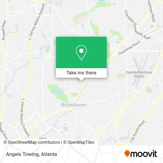 Angels Towing map