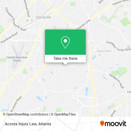 Mapa de Acosta Injury Law