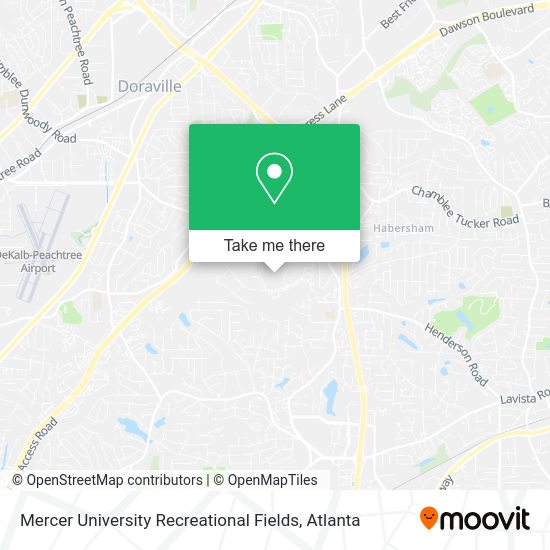 Mercer University Recreational Fields map