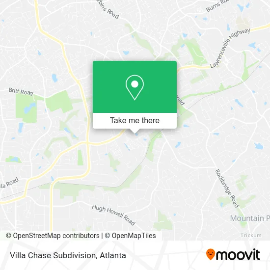 Villa Chase Subdivision map