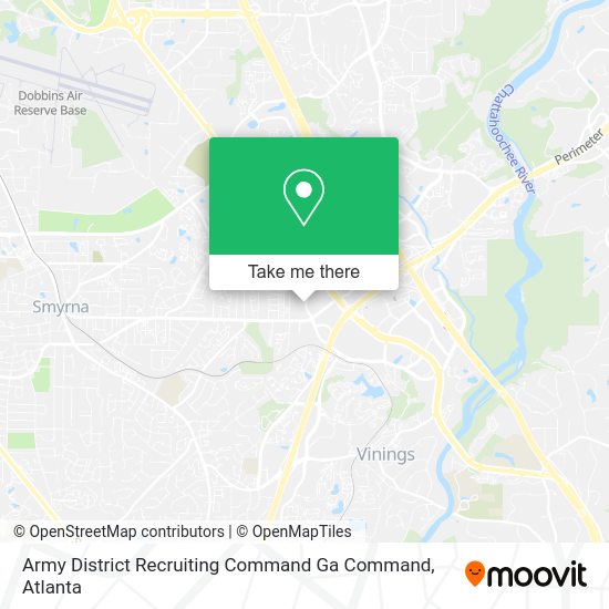 Mapa de Army District Recruiting Command Ga Command