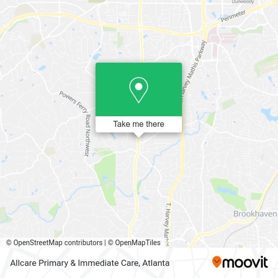 Mapa de Allcare Primary & Immediate Care