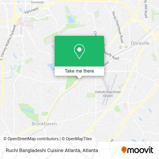 Mapa de Ruchi Bangladeshi Cuisine Atlanta