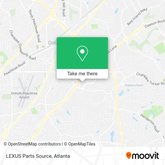Mapa de LEXUS Parts Source