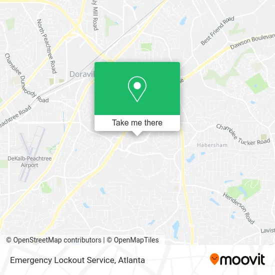 Emergency Lockout Service map