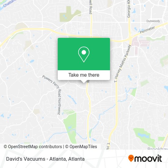 David's Vacuums - Atlanta map