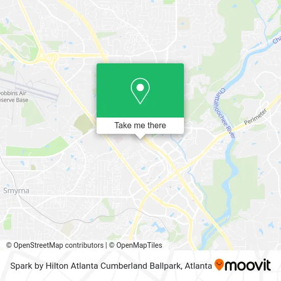 Mapa de Spark by Hilton Atlanta Cumberland Ballpark