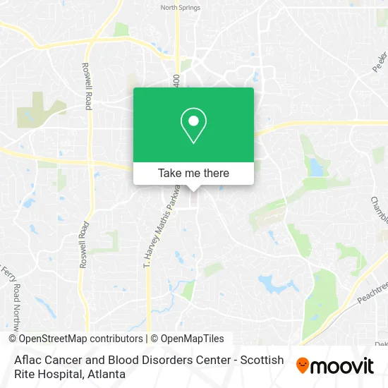 Mapa de Aflac Cancer and Blood Disorders Center - Scottish Rite Hospital