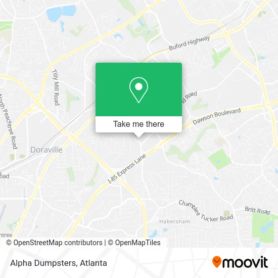 Mapa de Alpha Dumpsters