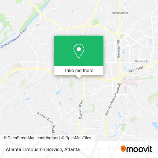 Mapa de Atlanta Limousine Service