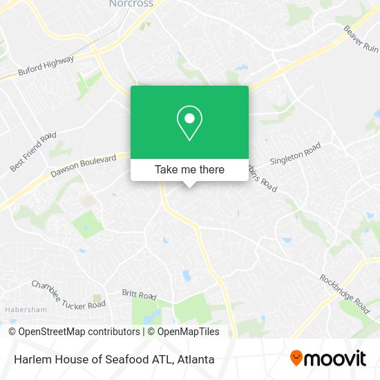 Harlem House of Seafood ATL map
