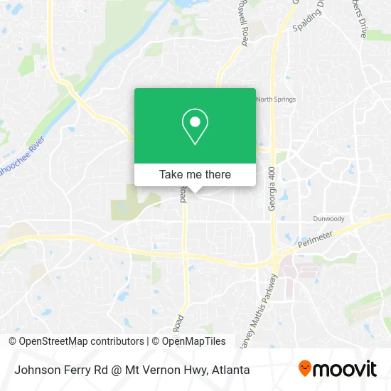 Johnson Ferry Rd @ Mt Vernon Hwy map