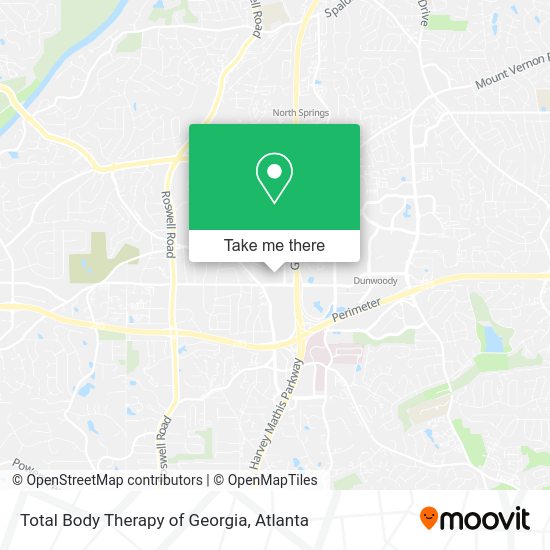 Total Body Therapy of Georgia map