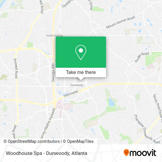 Mapa de Woodhouse Spa - Dunwoody