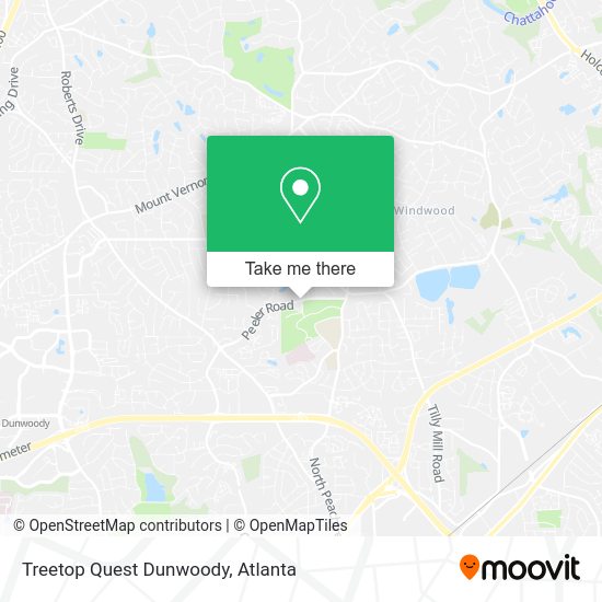 Mapa de Treetop Quest Dunwoody
