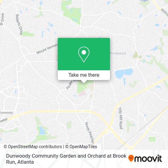 Dunwoody Community Garden and Orchard at Brook Run map