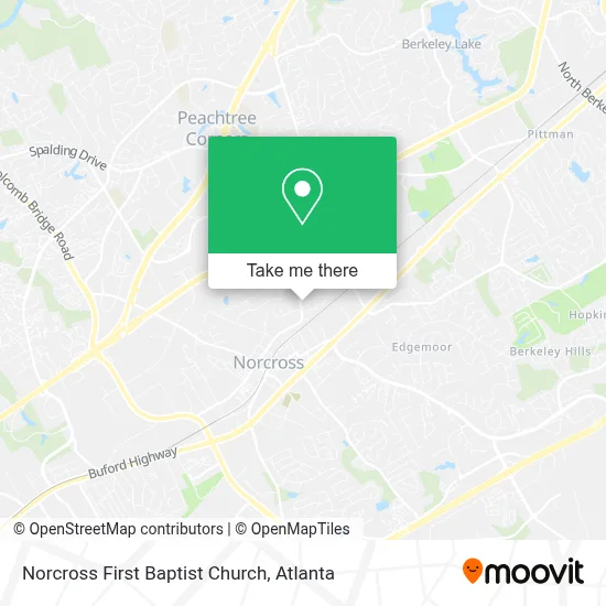 Norcross First Baptist Church map