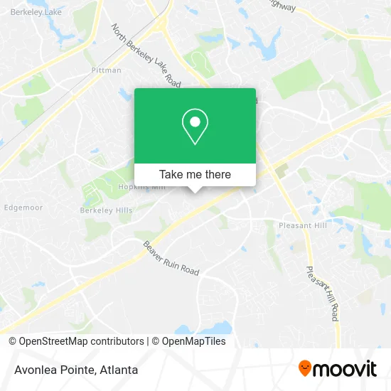 Mapa de Avonlea Pointe