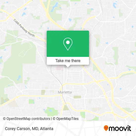 Mapa de Corey Carson, MD