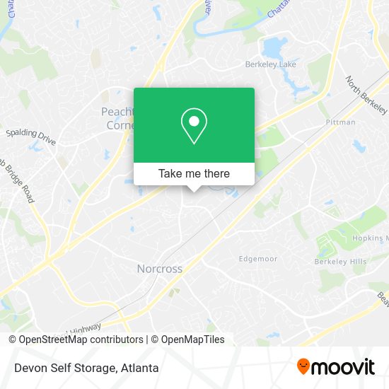 Devon Self Storage map