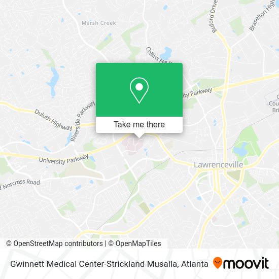 Gwinnett Medical Center-Strickland Musalla map