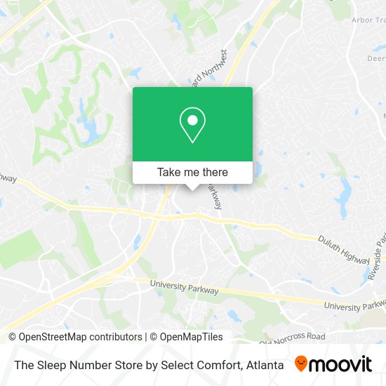 The Sleep Number Store by Select Comfort map