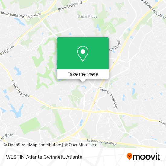 Mapa de WESTIN Atlanta Gwinnett