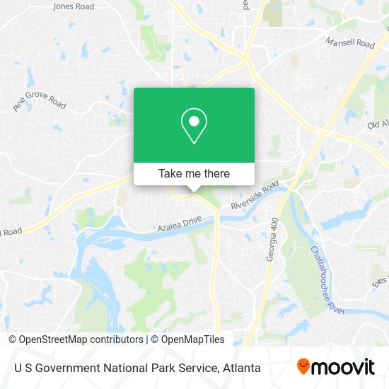 Mapa de U S Government National Park Service