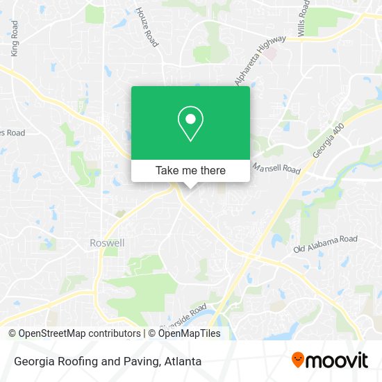 Georgia Roofing and Paving map
