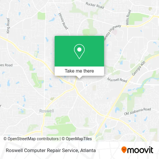 Mapa de Roswell Computer Repair Service