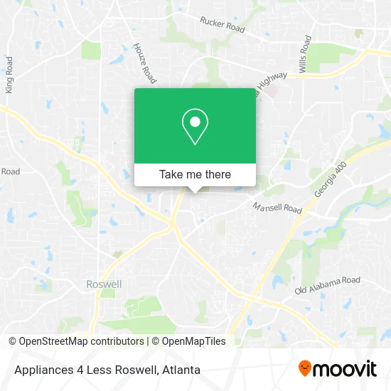 Mapa de Appliances 4 Less Roswell