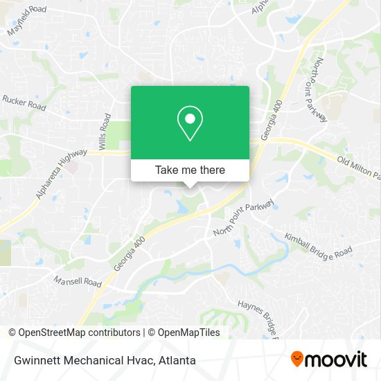 Gwinnett Mechanical Hvac map