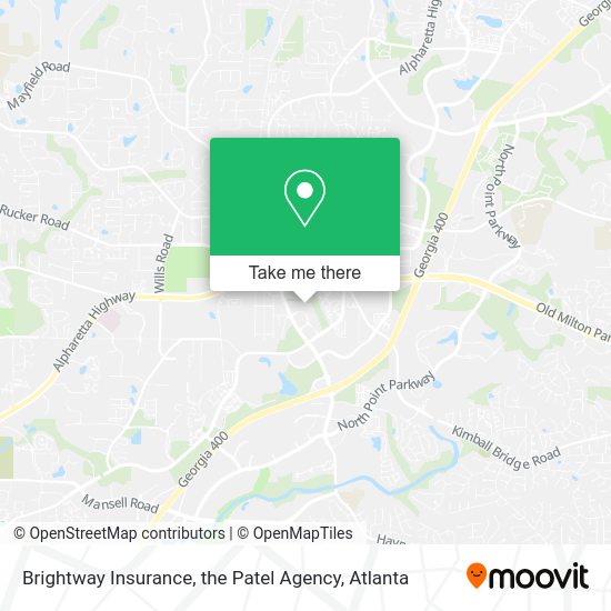 Brightway Insurance, the Patel Agency map