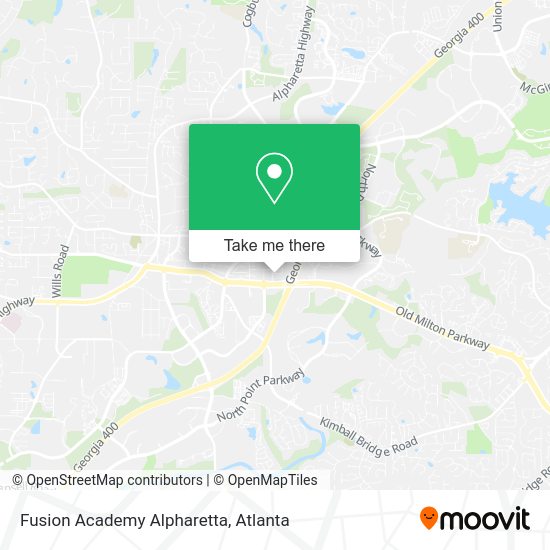 Fusion Academy Alpharetta map