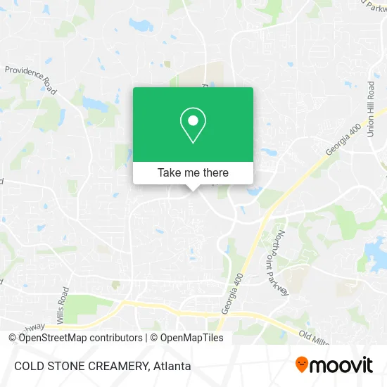 Mapa de COLD STONE CREAMERY