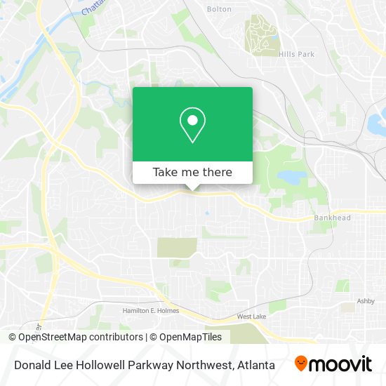 Mapa de Donald Lee Hollowell Parkway Northwest