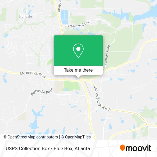 Mapa de USPS Collection Box - Blue Box