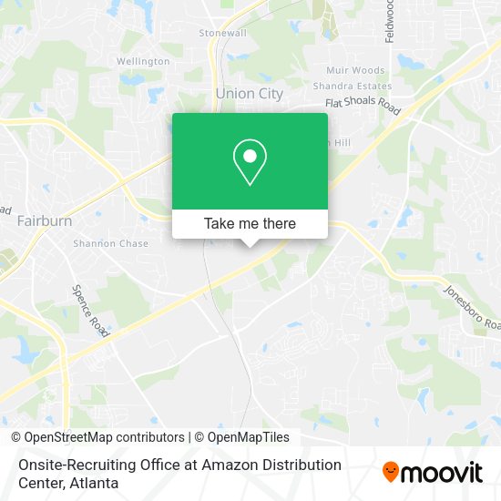 Onsite-Recruiting Office at Amazon Distribution Center map