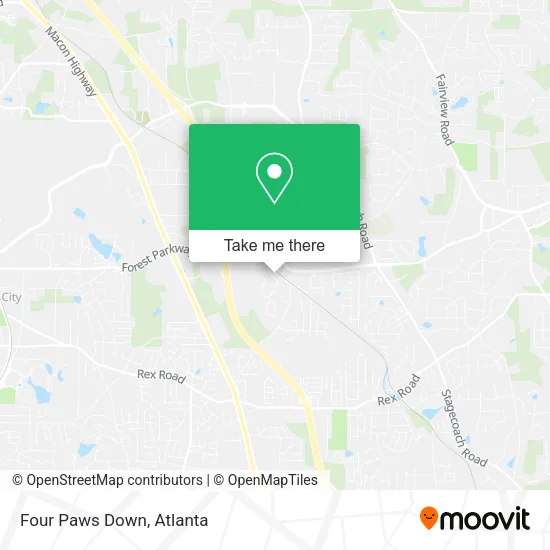 Mapa de Four Paws Down