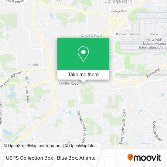 USPS Collection Box - Blue Box map