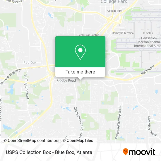 Mapa de USPS Collection Box - Blue Box