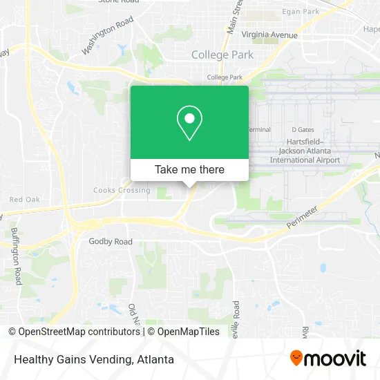 Mapa de Healthy Gains Vending