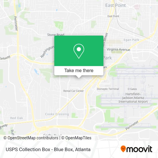 USPS Collection Box - Blue Box map
