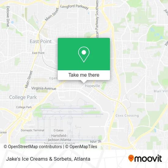 Mapa de Jake's Ice Creams & Sorbets
