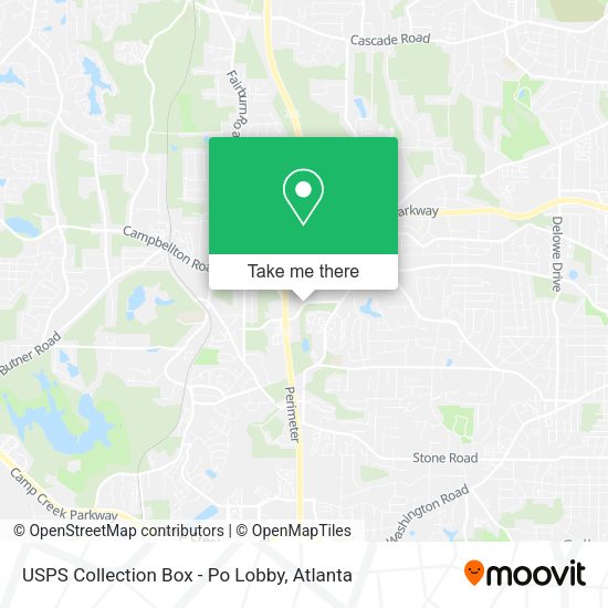 USPS Collection Box - Po Lobby map