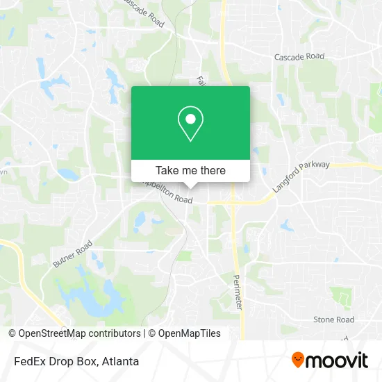 FedEx Drop Box map