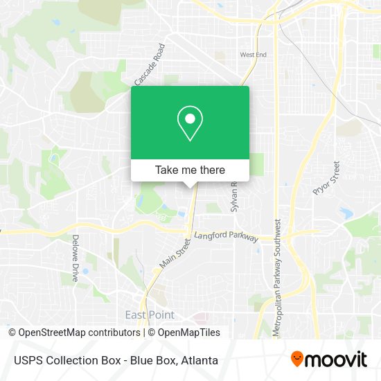 USPS Collection Box - Blue Box map
